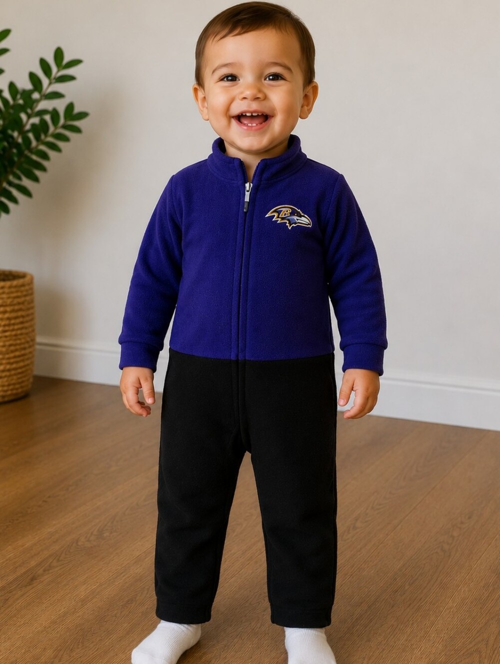 24m Fleece Baltimore Ravens Romper